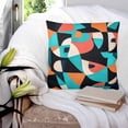thumbnail image 4 of Teal Yellow Black Decorative Pillowcase 20''x20'', Modern Abstract Art Throw Pillow Covers Soft Cushion Case for Couch Sofa Bedroom Living Room, Pillowcase Boho Decor, 4 of 8