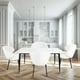 thumbnail image 4 of Mesa de Comedor SORA 1326 Mundo In Cubierta Rectangular de Piedra Sinterizada Base Metálica Resistente Bordes Redondeados Diseño Moderno Blanco, 4 of 7
