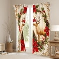 thumbnail image 3 of Manfei Rustic Western Floral Curtains Pack of 2 (42x84 Each),Red Christmas Berry Curtains Blackout,Jungle Animal Deer Bedroom Curtains For Girls Boy,Super Cozy Room Decor, 3 of 6