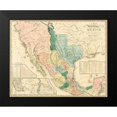 thumbnail image 2 of Tanner, Henry Schenck 24x20 Black Modern Framed Museum Art Print Titled - A map of the United States of Mexico : as organized and defined by the several acts of the Congress, 2 of 5