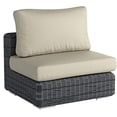 thumbnail image 5 of Modway Summon Wicker Rattan Outdoor Patio Sunbrella Armless Chair in Canvas Antique Beige, 5 of 5
