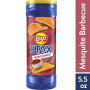 Lay's Stax Mesquite Barbecue Potato Chips, 5.5 oz Canister