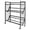 Gray, variant on Gustave 3 Tier Rolling Book Cart with Lockable Wheels & Side Hooks, Heavy Duty Metal V-Shaped Mobile Bookshelf Book Storage Rack for Home Office School - Gray