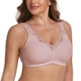 thumbnail image 4 of Women Full Coverage Non Padded Wirefree Plus Size Minimizer Cotton Bra 42D, 4 of 7