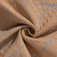 thumbnail image 3 of Ntbay 3 Layers Cotton Muslin King Bed Blanket, Super Soft Breathable Thermal Yarn Dyed Quilt for Adults, Perfect Lightweight Blanket for Couch Sofa Bed All Seasons, 106"x92", Grey and Orang Triangle, 3 of 5