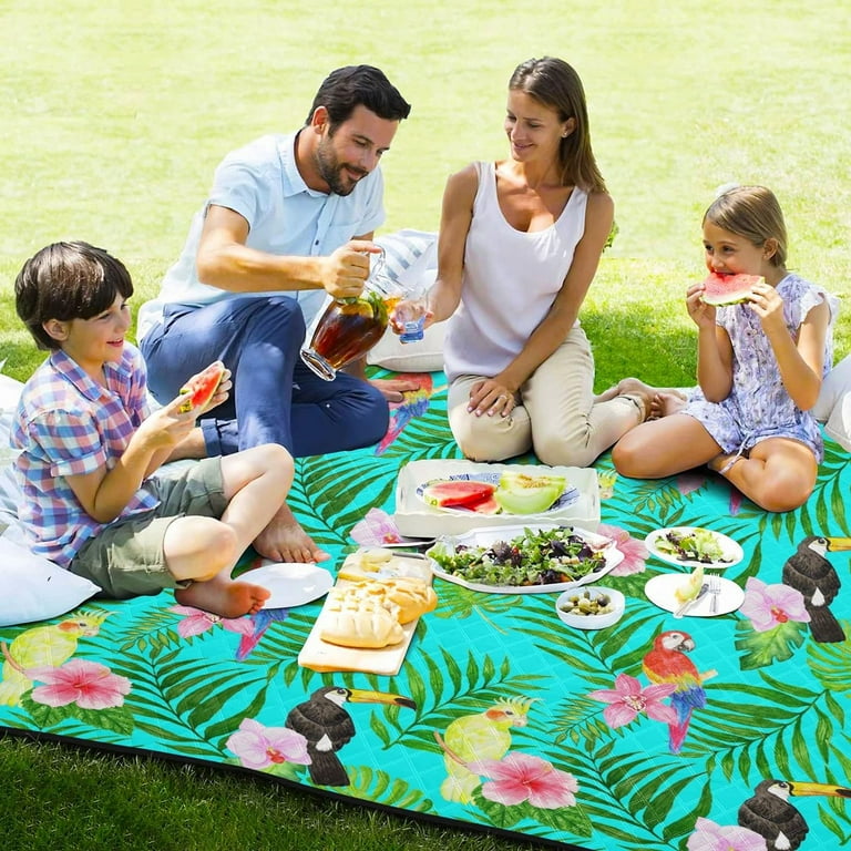 Tropical picnic blanket sale
