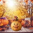 thumbnail image 5 of Farm Animal Pumpkin Figurines Autumn Thanksgiving Statue, Resin Fall Decor Harvest Season Home Centerpiece Display Ornaments (Pig), 5 of 7