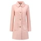 thumbnail image 1 of Gabardina de invierno con un solo pecho y cuello vuelto para mujer Rosa XL, 1 of 6