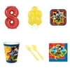 Mickey Mouse Party Supplies Party Pack For 24 With Red #8 Balloon