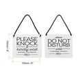 thumbnail image 2 of Uxcell Do Not Disturb and Please Knock Door Hanger Sign, White, 6" x 6", 2 of 4