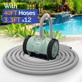 thumbnail image 6 of Ktaxon Gear Drive Automatic Suction Pool Cleaner for Above Ground & Inground Pools w/ 12 Grey Hoses, 132-2C, Green, 6 of 8