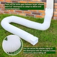 thumbnail image 6 of 2 Pack Rain Gutter Downspout Extensions, Upgraded Flexible Drain Down Spout Extender for Rain Water Drainage, Each Extendable from 20" to 66", Combine to 10 ft with Connector(White), 6 of 7