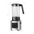 thumbnail image 4 of GLINTEX 1500W 5-Speed  Countertop Smoothie Blender with 5 Presets and 68oz Tritan Jar, for Ice Crush Fruit Protein Drinks Vegetable, Sliver, 4 of 7