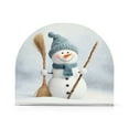 thumbnail image 2 of Qxltty Smiling Snowman Acrylic Napkin Holder Set of 1 Transparent Dining Table Kitchen Cafeteria Home Decor 4.1x4.9x1.97in, 2 of 9