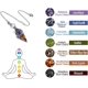 thumbnail image 5 of 1 collar de péndulo de 7 chakras con piedras preciosas de cristal curativo con garras de langosta y bolsas de tela de terciopelo para equilibrio curativo de Reiki Rojo Verde, 5 of 5