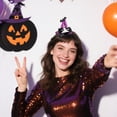 thumbnail image 5 of Halloween Headband Hat, Halloween Mini Pointy Witch Hat Bow Hair Clip For Party Ghost Dress Up Utility, 5 of 6