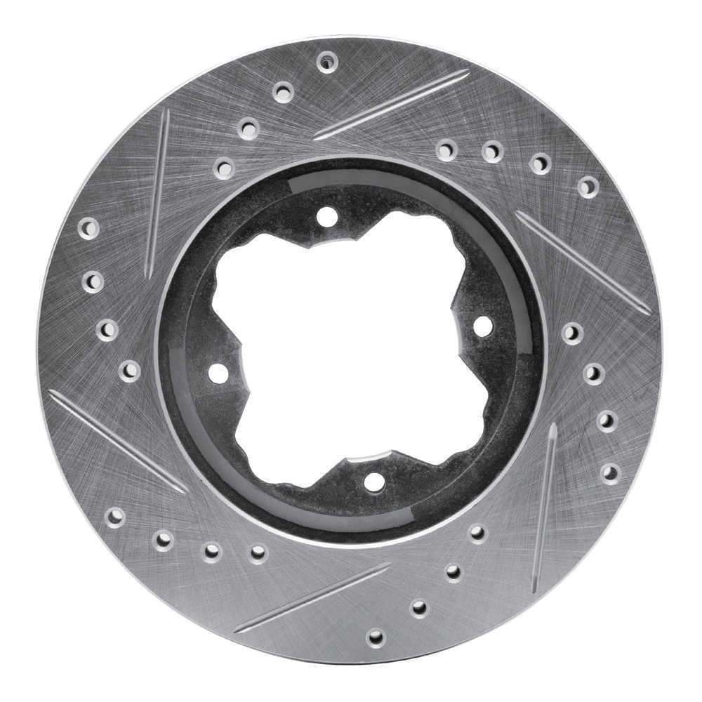Dynamic Friction Company 631-59017R DFC Brake Rotor - Drilled And Slotted - Silver