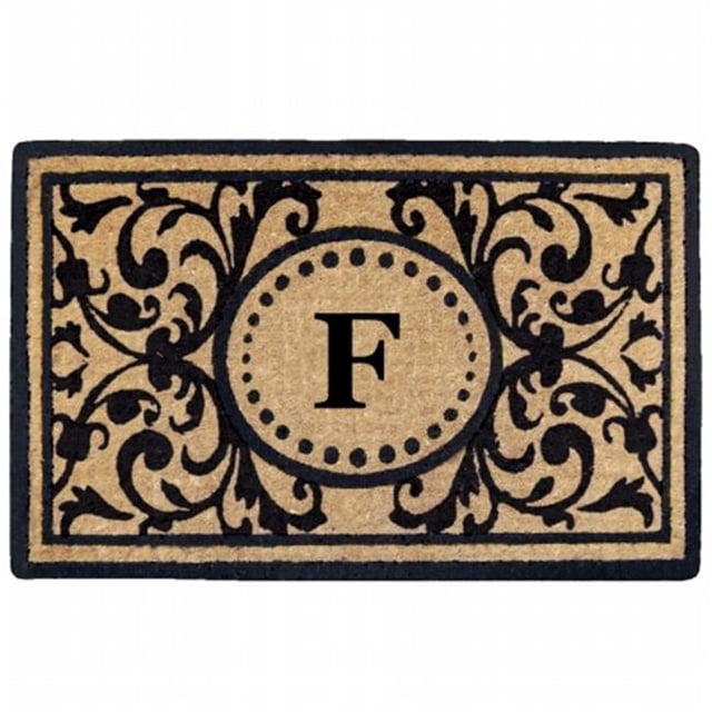 Nedia Home O2351F 18 x 30 Po Heavy Duty Coco Mat Monogrammé F
