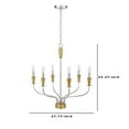 thumbnail image 5 of Chandelier with Metal Geometric Design and Hanging Chain, Chrome and Gold- Saltoro Sherpi, 5 of 5