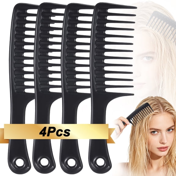 Wide Tooth Comb and Large Hair Detangling Comb, Durable Hair Brush for Best Styling and Professional Hair Care, Suitable for Curly Hair, Long Hair, Wet Hair in all Types, Reduce Hair Loss