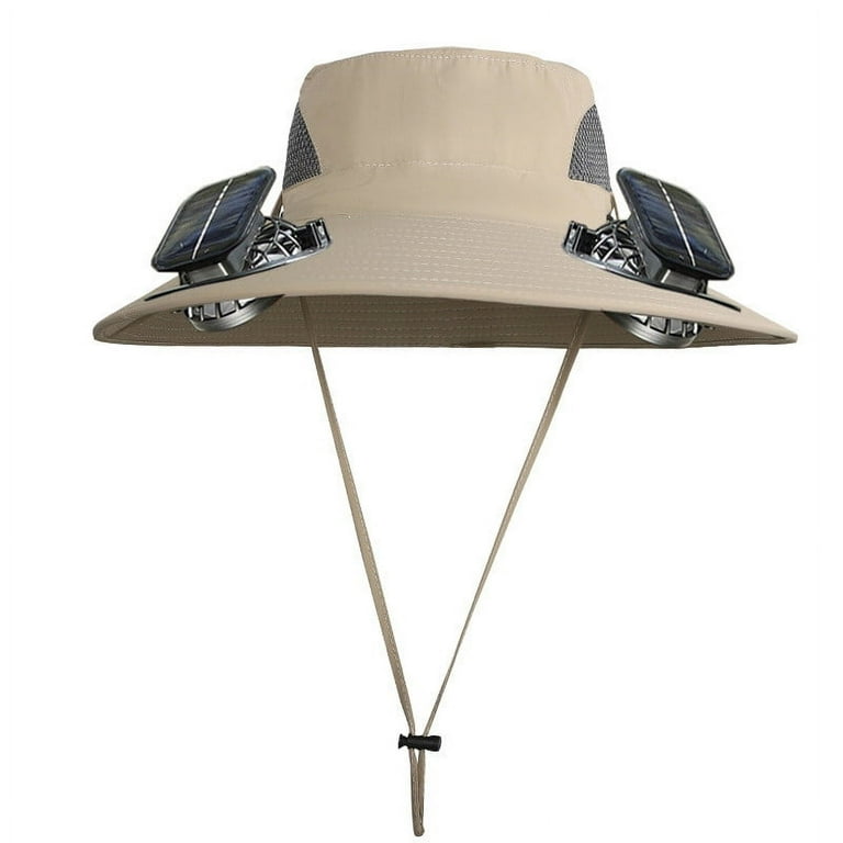 Solar-Powered Cooling Hat With Dual Adjustable Fans - Wide  display picture 1