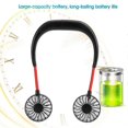 thumbnail image 4 of Portable Hanging Neck Fan, Personal Hands-Free Fan Neck Fan, 3 Speed USB Rechargeable Portable Fan, Mini Neck Fan(Black), 4 of 5