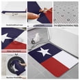 thumbnail image 6 of Blue Red White Texas Flag with Star,Bath Mat 3 Piece Bathroom Rug Set,Minimalistic Geometric Stripe Non Slip Bath Rug Contour Mat and Toilet Lid Cover,Absorbent Shower Mats Bath Rugs and Mats Sets, 6 of 8