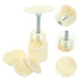 thumbnail image 3 of 1 Set of Moon Cake Press Mold Flower Pattern Baking Mold Dessert Moon Cake Mold With Stamp, 3 of 9