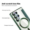 thumbnail image 3 of ELEHOLD Flip Wallet Case for Samsung Galaxy S25 Ultra with Transparent Clear Back RFID Card Holders Magnetic Closure Mag Safe Compatible Shockproof Anti-Scratches Case ,Darkgreen, 3 of 6