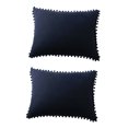 thumbnail image 4 of Funda de almohada para sofá cama de color puro de 2 piezas 51x92 cm azul Sunnimix Funda de almohada, 4 of 8