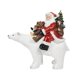 thumbnail image 2 of Bonita figurita de Papá Noel, adorno de estatua, escultura decorativa coleccionable, muñeco de Papá Noel para Navidad, vacaciones, sala de estar, mesa oso montando perfecl Figurilla, 2 of 8