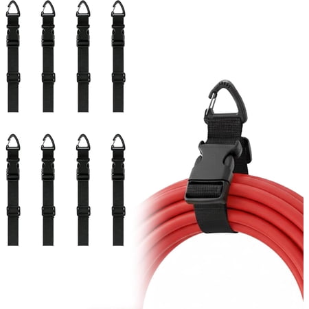 8-Pack Heavy Duty Extension Cord Organizer with Adjustable Arms - 17 Inch Wall Mounted Holder Triangle Hooks for Garage Workshop Storage, Reel Hanger Tools and Cables