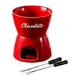 thumbnail image 1 of Juego de olla para fondue, fundidor de chocolate, utensilios de cocina, derretidor de queso, vela pequeña de cera fundida Rojo, 1 of 9