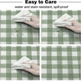 thumbnail image 6 of Sage Green Buffalo Plaid Round Tablecloth 60 Inch - Waterproof Fabric Table Cloth Protector, Farmhouse Green White Checkered Tablecloths Washable Table Cover for Kitchen Banquet Coffee Table Party, 6 of 6
