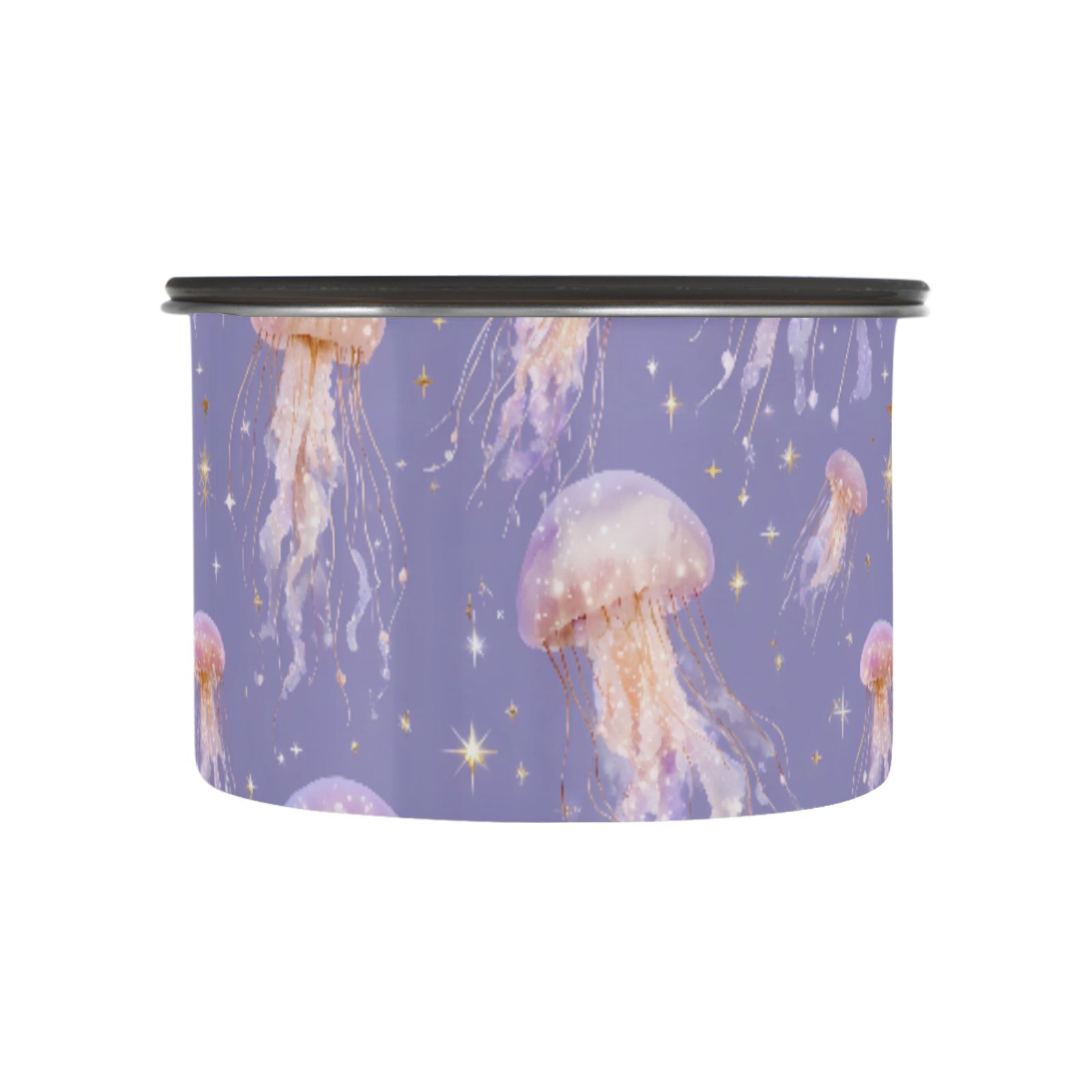 Jellyfish Stars Airtight Coffee Bean Canister 30oz Food Storage Containers with Lids For Gournd, Tea, Sugar, Flour, Rice, Cereal, Candy Cookie Jar