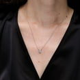 thumbnail image 3 of ANGARA Lab Grown Diamond Necklace with Halo for Women in 14K White Gold (Size-4.5mm| Color-F-G| Clarity-VS) | April Birthstone, Anniversary, Jewelry Gift for Women | Lab-Grown Diamond Necklace, 3 of 8