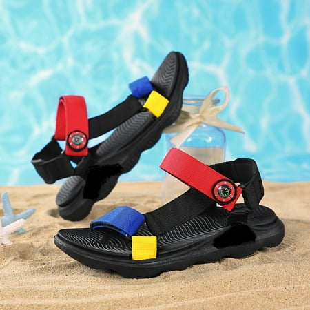 

Trendy Open Toe Sandals For Boys Breathable Lightweight Wear-resistant Sandals For Indoor Outdoor Beach Spring And Summer