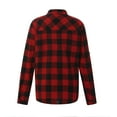 thumbnail image 7 of Qiylii Women Loose Plaid Shirt, Long Sleeve Button-down Lapel Tops Blouse, 7 of 7