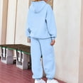 thumbnail image 5 of Women's 2 Piece Outfits Hoodie Sweatsuit Sets Oversized Sweatshirt With Pockets And Jogger Sweatpants, Soft And Comfortable Fabric Drawstring Design For Adjustable Fit, Great For, 5 of 5