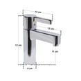 thumbnail image 3 of Monomando Lavabo U Ovalin Baño Acero 304 Corto Cromado Mcc, 3 of 6