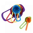 thumbnail image 1 of Colored Plastic Measuring Cups, Measuring Spoons, 6-piece Set, Kitchen Baking, Cooking, Measuring Liquids, And Dry Ingredients Gadgets, 1 of 5