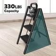 thumbnail image 4 of 3 Step Ladder,Aluminum Lightweight Folding 3 Step Stool with Anti-Slip Wide Pedal, 330lbs Capacity Step Ladder for Household,Kitchen,Office -, 4 of 16