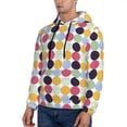 thumbnail image 3 of Bingfone Polka Dot Men'S Drawstring Hoodie Long Sleeve Pocket Sweatshirts-X-Large, 3 of 9