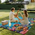 thumbnail image 4 of Ocean Sea Turtle Outdoor Rug for Patio/Deck/Porch, Non-Slip Large Area Rug 5 x 7 Ft, Blue Coastal Fish Coral Jellyfish Marine Life Indoor Outdoor Rugs Washable Area Rugs, Camping Rug Carpet Runner, 4 of 8