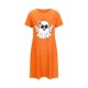 thumbnail image 5 of Camisón corto de talla grande para mujer, camisón de manga corta con estampado de pecho a la moda, camisón para mujer, 5 of 5
