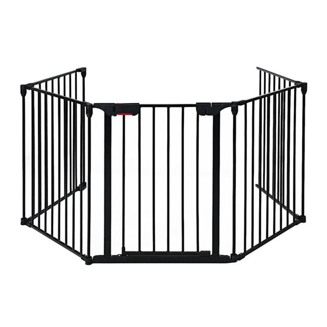 Pemberly Row Barrière de Sécurité en Acier pour Cheminée, Finition Noire