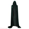 thumbnail image 2 of JTieacloth Unisex Hooded Velvet Cape with Hood for Men and Women, Witch Cloak Cape Dress Up, 2 of 5