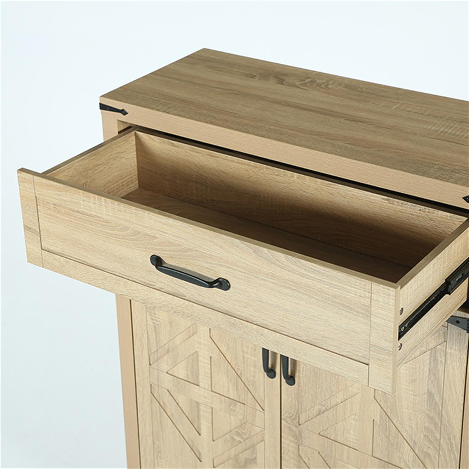 Demi Bonn 5-Tier Shoe Cabinet, Farmhouse Shoe Racks Entryway Storage Organizer for Home Living Room, Bedroom, Brown