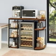 thumbnail image 2 of QinaQin 46.9 Inch Mini Fridge Rack with Storage, 6 Tier Microwave and Coffee Bar Stand with 4 Outlets for Dorms and Apartments, 2 of 7