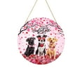 thumbnail image 2 of PEONAVET Panneau de Porte Rond en Bois pour la Saint-Valentin Décoration de Fête, 2 of 6